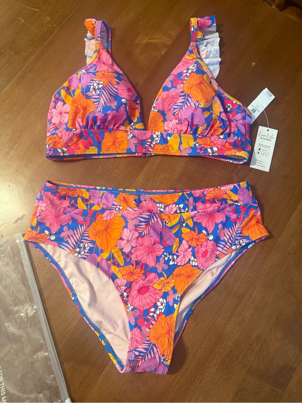 Cupshe High-Waisted 2 piece floral bathing suit